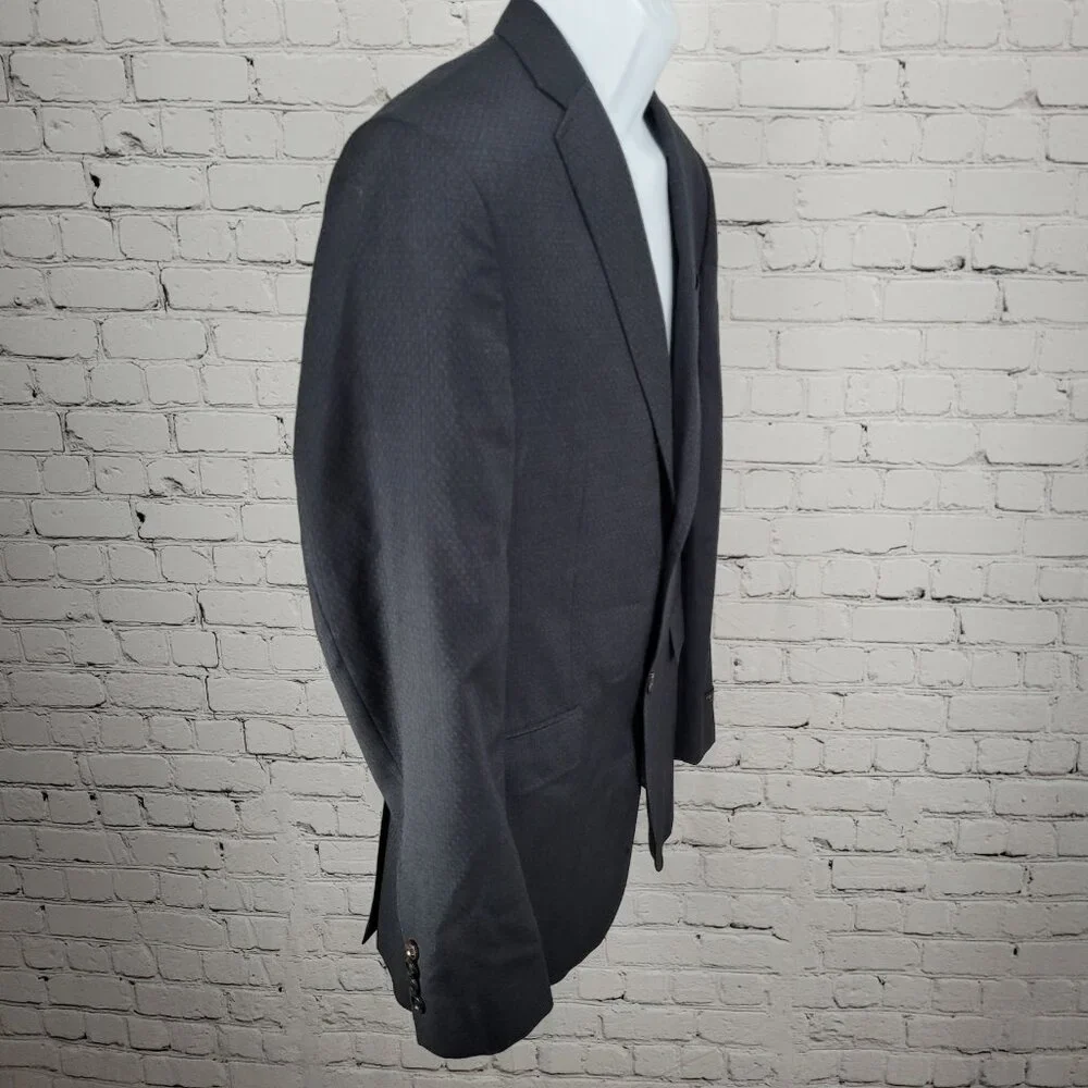 Ted Baker London Endurance Black Blue Wool Jay CT 2 Button Blazer Sport Coat 38R